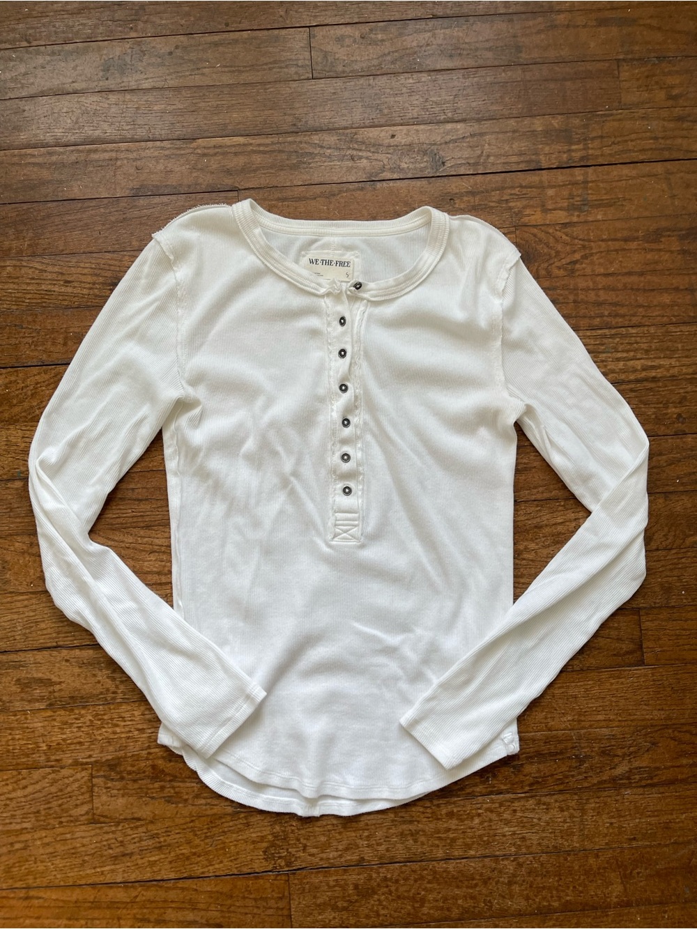 We The Free Free People Top Womens S White Long Sleeve Cotton Boho